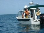 My first fish. A red Grouper. Picture taken by Rick and Donna on Foggy Dew 12 miles out from Apalachicola