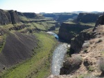 I scaled the canyon walls to scout the river.