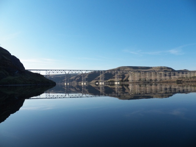 The Lyons Ferry (aka Snake River) highway bridge.  The bridge was originally used to cross the Columbia at Vantage, but was dismantled and recycled for use at Lyons Ferry.