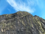 Some of the cliff faces had interesting orange and green lichens.