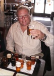 Marc with Taster Tray at Snoqualmie Taproom 10-25-08