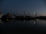 Because of my fuel system problems, I got a late start and fought tides and winds to get to Westport.  The sun had set.