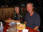 Rick & Carol with lobster salads