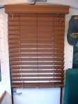 Custom blind for the door.