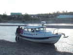 Launching on the low waters of the Yukon River at Whitehorse.