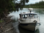 Tie up spot 90 miles down River to see dry docked Paddlewheeler.