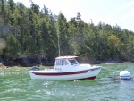 By the time I had the dinghy inflated to go ashore to pay the buoy fee, the wind at Hope Island had picked up...glad I snagged the last buoy around 11AM, the currents are swift through this area, although many yachts anchor here as well without any apparent issues.