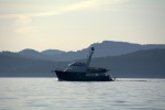 Maximo sighting, with her C-Dory 14 tender, north bound between San Juan Island and Orcas on the morning of May 10th, 2019.