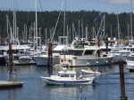 C-dory cruiser approaching the Friday Harbor fuel dock Sunday afternoon July 23rd 2017