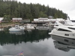 Telegraph Cove now has a few slips for mega yachts.