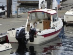 Say that's a handsome looking fishing boat. Too bad he don't fish!