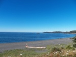 Another feature is that just over a little ridge from the protected cove you could see who was coming for miles.  The white dots are recreational fishing boats.