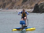 Kath (Pounder) on rented Hydro Bike