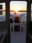 Departing Skagit Island for Bellinham on Friday morning, with dinghy in tow