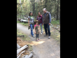 Hiking the Stormy Point trail.