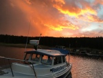 Spectacular sunset, Bridge Bay Marina, Yellowstone Lake