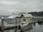 Fuel stop at Cap Sante marina in Anacortes. Can't imagine the fuel bill for the boat on the other side of the dock!