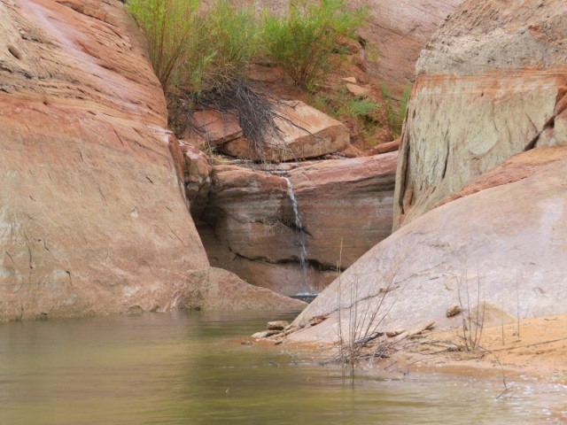 A waterfall in a normally dry place!