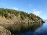 Cove on the East side of the island with 4 state park buoys