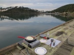 My view of Fossil bay while eating dinner