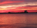 Anchorage view from cove on North side of Lime Island. Great way to end a perfect day of fishing. 