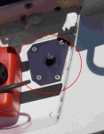 Mounting plate, bolted in motor well