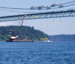 Highlight for Album: Tacoma Narrows Bridge Construction