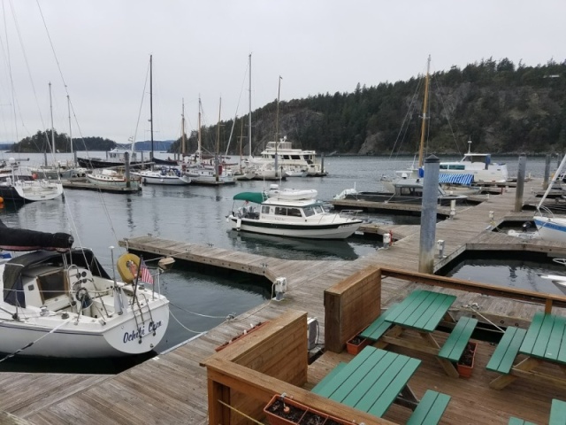 Spring trip to the San Juans. Had to hole up at Deer Harbor, on Orcas Island due to weather.