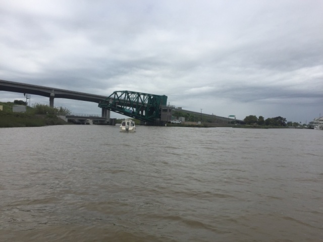 Going thru another bridge on the Petaluma River