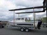 2017-04-18 Returning from service a week later, removing boat from trailer and onto work stand