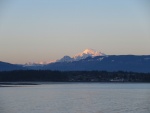 Sun setting on Mount Baker 