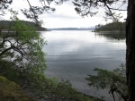 Looking out at the entrance to Prevost Harbor