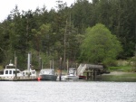 Crane Island dock in Pole Pass - note the C-dory on the other side of dock