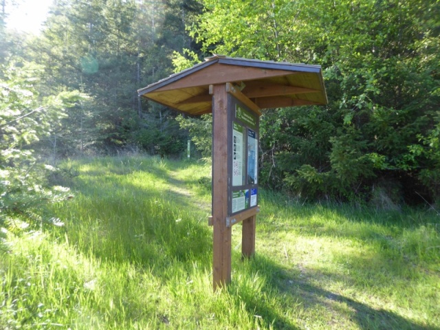 Information kiosk at Eagle Harbor beach