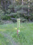 Trail marker at Eagle Harbor