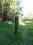 Trail marker at Eagle Harbor