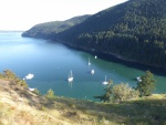 View of Eagle Harbor- stumbled upon a deer path that led up here - hard to tell the difference between real trails and deer trails in some areas around here.