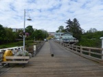 Looking up the pier towards the marina office