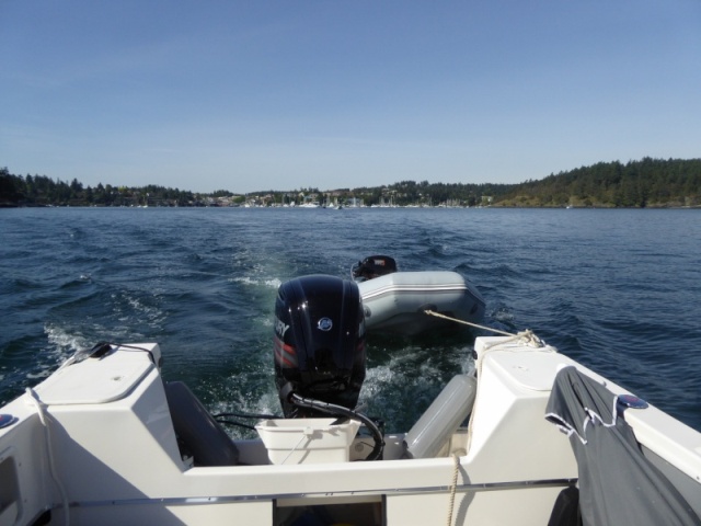 Departing Friday Harbor Sunday morning. At this speed it took 1.5 hours to get to Jones Island