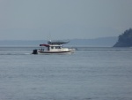 Voyager cruising past Jones Island