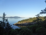 Looking across Snoring Bay towards Orcas Sunday morning at sunrise