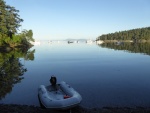 Back at Shallow Bay Sunday morning after my sunrise hike - Now back to the boat to sleep in!