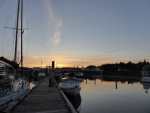 Sundown at Comox visitor dock