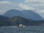 Tugboat entering Desolation Sound