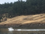 Cruising north along Spieden Island, as seen from friends boat