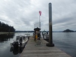 Fuel dock at Deer Harbor at a minus 3' tide. Still a good 8 feet on the inside of dock.