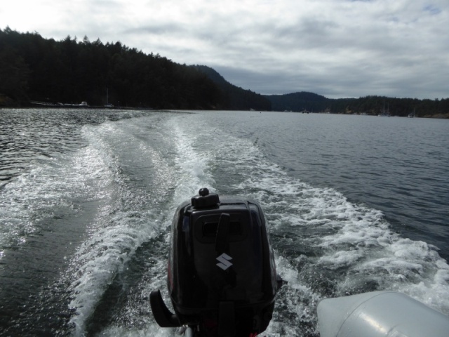 Dinghy exploring in Reid Harbor