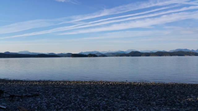 Looking East from east Quadra island