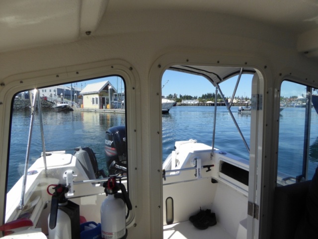 Leaving fuel dock at Anacortes.