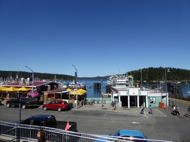 View from Fridays, having fish and chips for lunch